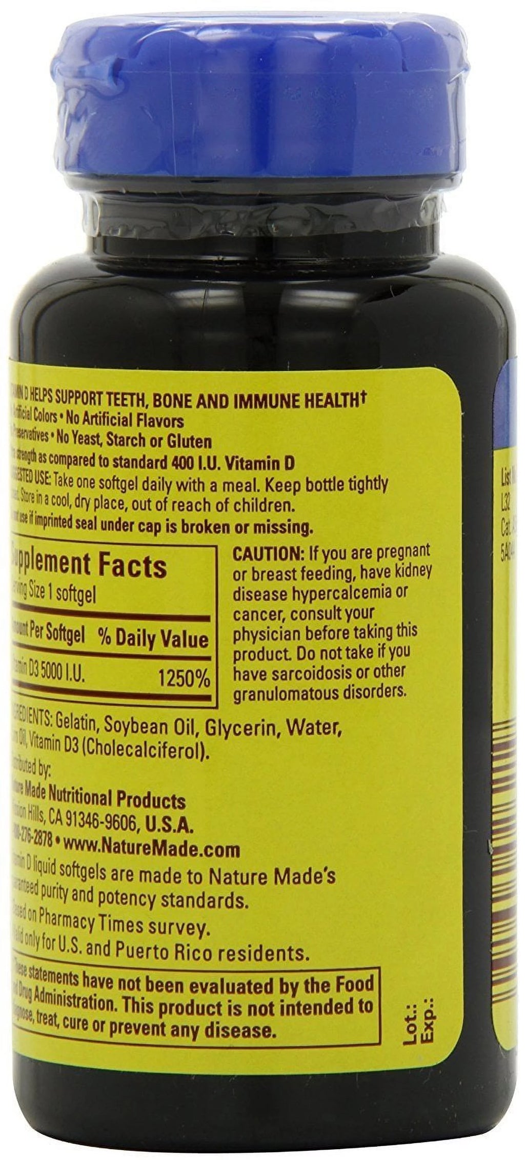 90 s Vitamin D3 Supplement N7788