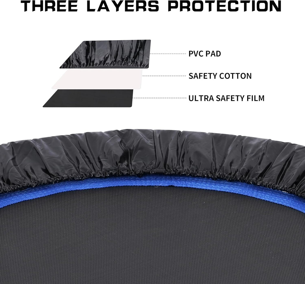 40" Foldable Mini Trampoline Rebounder without Handle Max Load 330lbs B2999