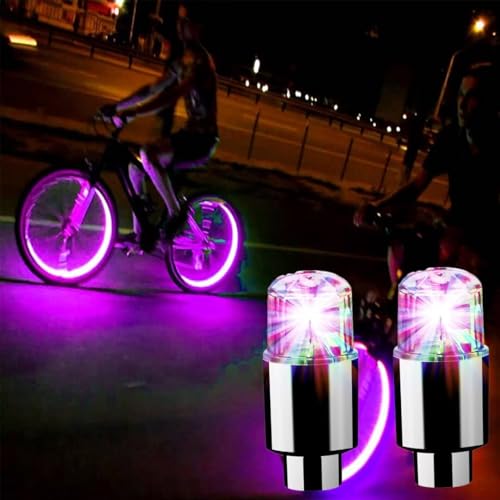 6 Pcs LED Car Wheel Valve Dust Cap Lights J732750
