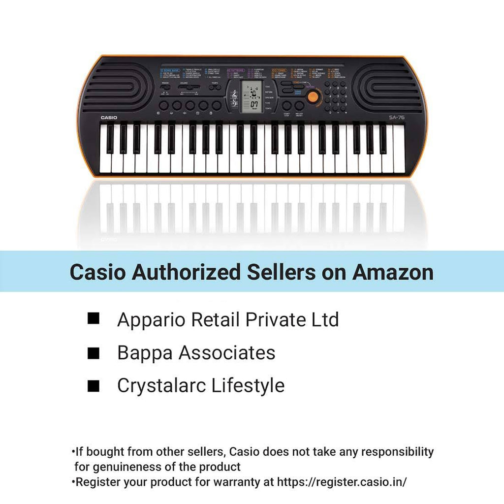 44-Key Electronic Mini Keyboard Black Orange I162