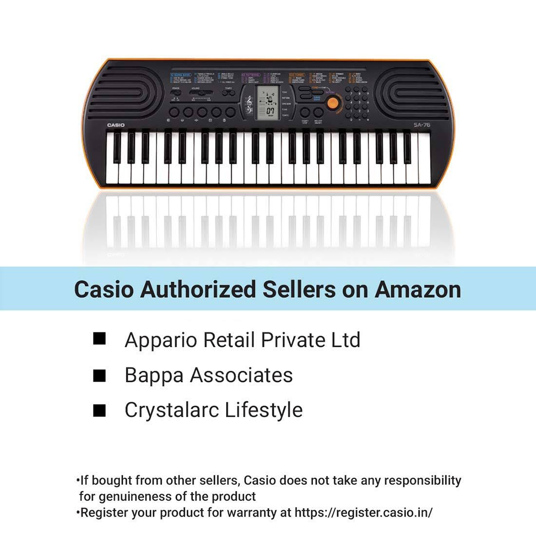 44-Key Electronic Mini Keyboard Black Orange I162