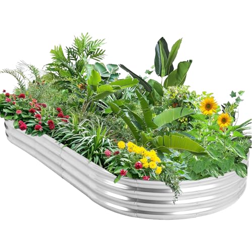 8x4x1 FT Galvanized Metal Raised Garden Bed C18377