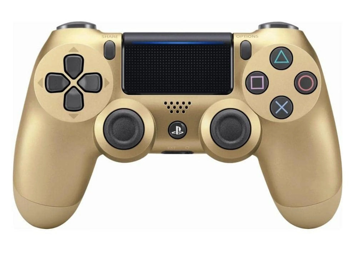 Gold Gaming Controller PS4 Console With Cleaning Kit Bundle B634