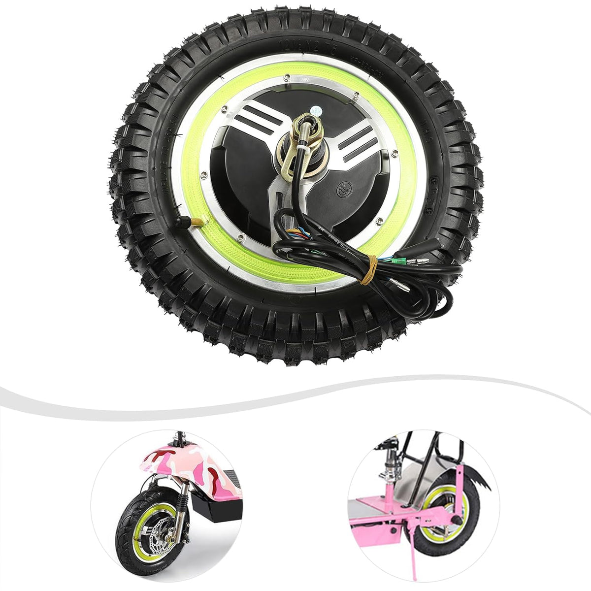 12" 36V 350W Brushless Electric Scooter Hub Motor Kit K253