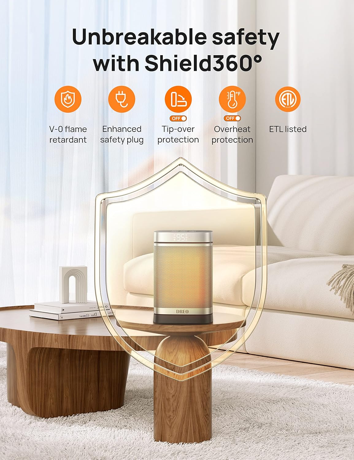 1500W Space Heater with Remote and Oscillating Tower Fan B33036