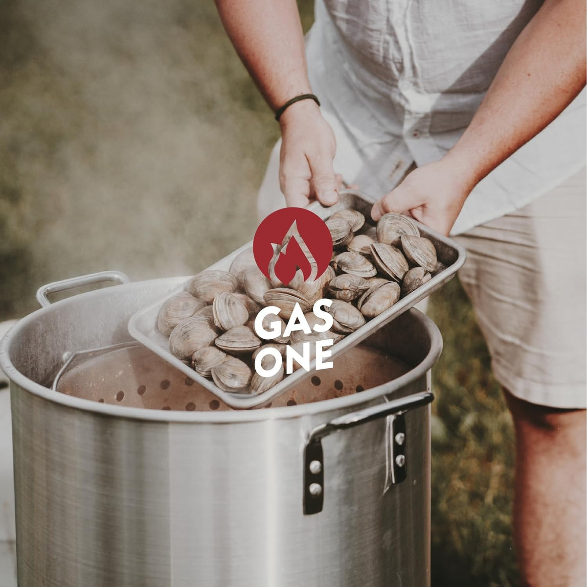 80Qt Seafood Boil Pot with Propane Burner and Basket I9808