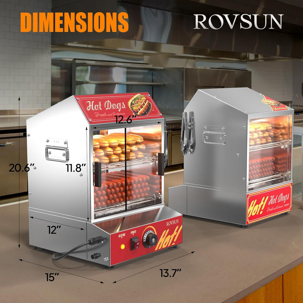 31.7QT 30L 2-Tier Hot Dog Steamer with Removable Shelves I6419