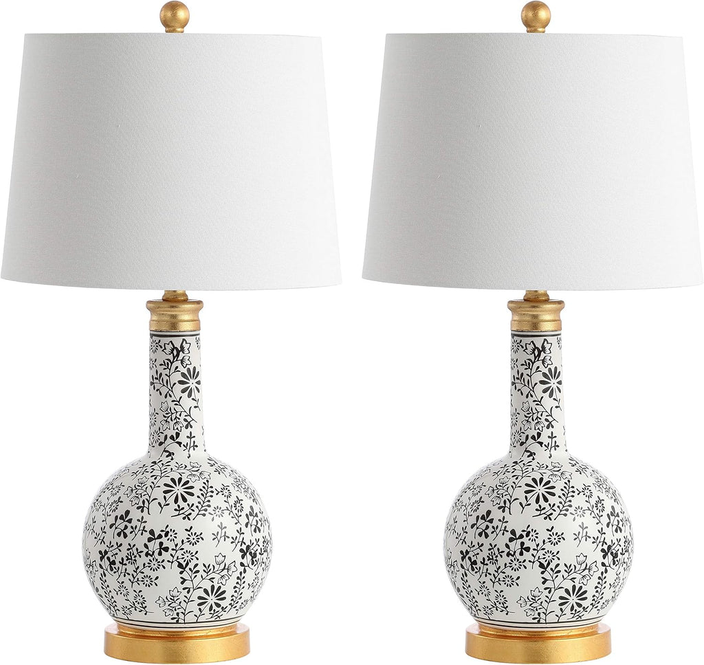 Black/ White 26-inch Table Lamp Set of 2 O1055