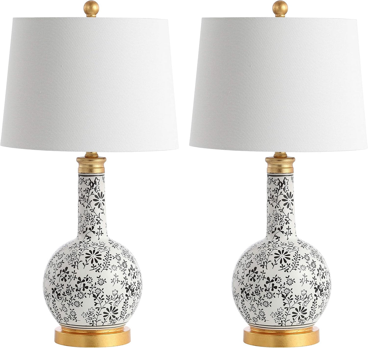 Black/ White 26-inch Table Lamp Set of 2 O1055