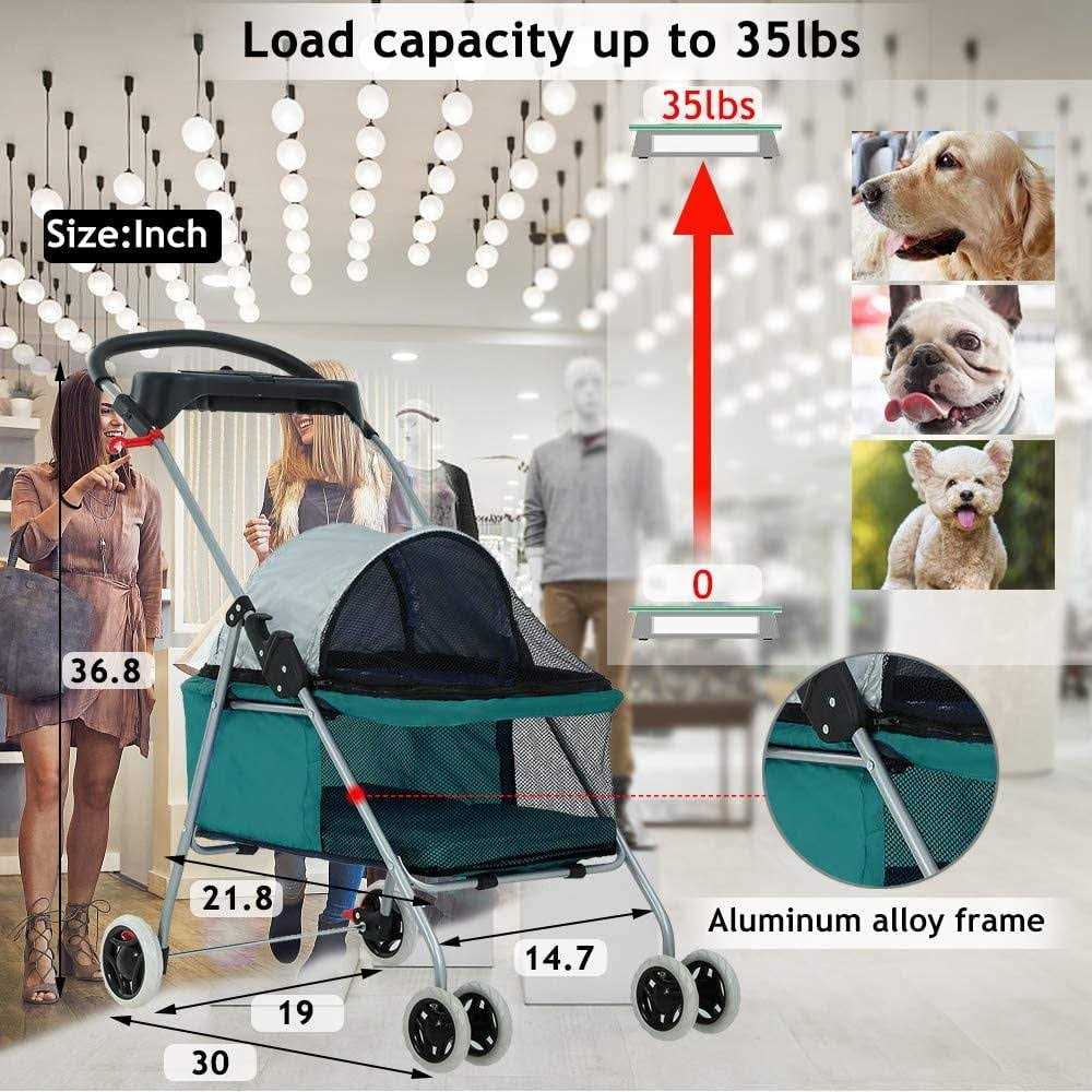 Folding Pet Stroller with Cup Holder L3496