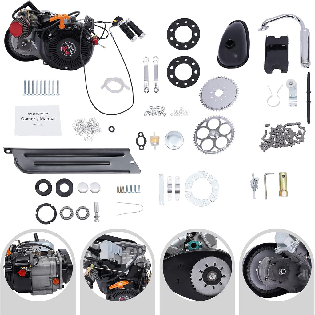 100cc 4-Stroke Gasoline Engine Kit Air-Cooled Motor Chain Drive M852818