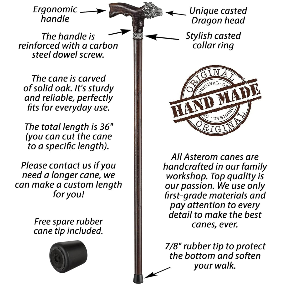 Handmade Wooden Walking Cane L5630