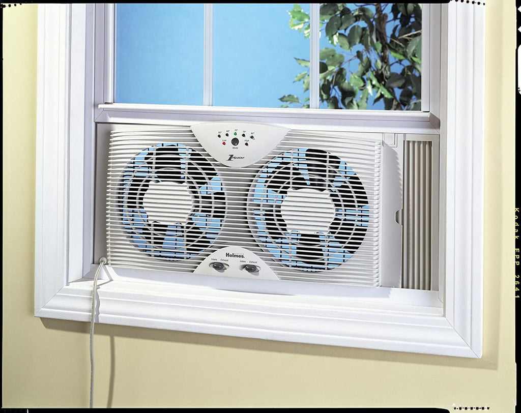White Digital Window Fan V115891