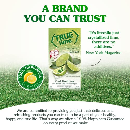 100 Packets Sugar Free Lime Water Flavoring Powder Packets W80073