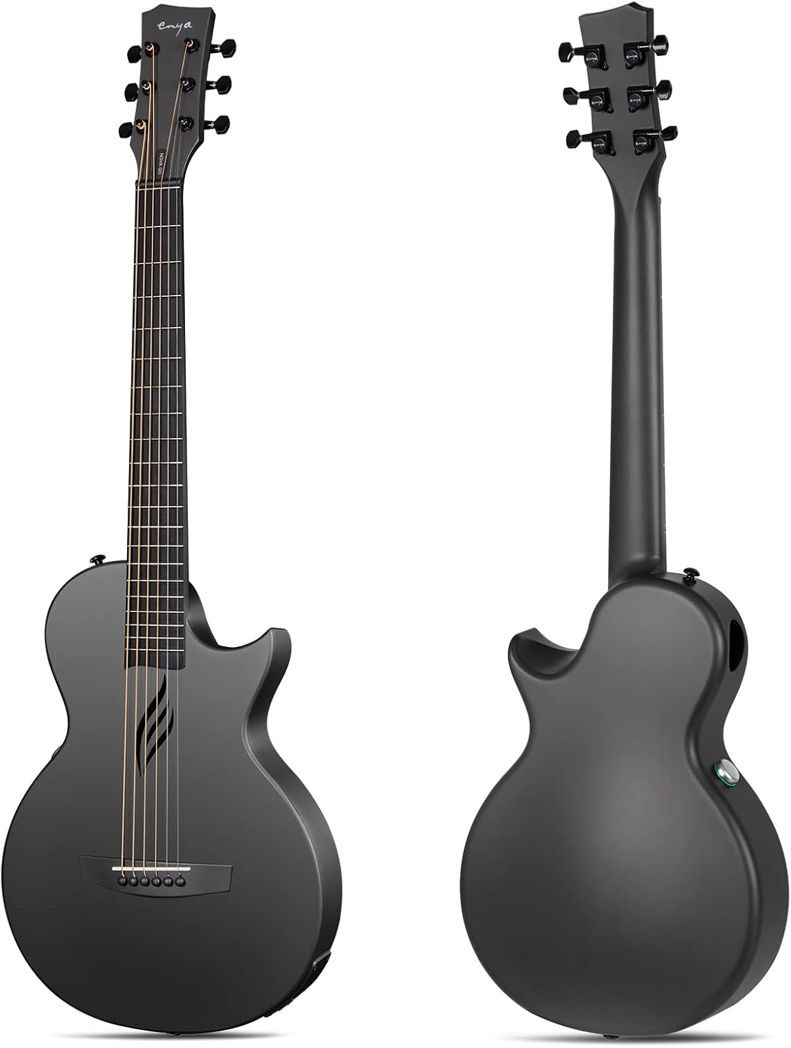 Carbon Fiber Acoustic Electric Guitar 35 Inch Starter Bundle Kit (Black) S82299