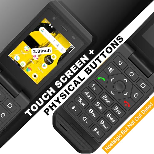 S22 Smart Flip Phone Unlocked 16GB 2.8 Touchscreen Rugged Cell Phone Android 11 IP68 Water Resistant 4G LTE GSM Q186350