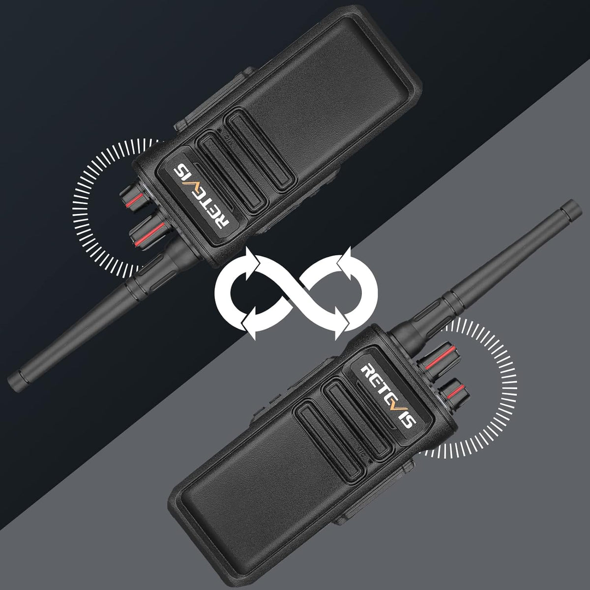 4 Pack IP67 Waterproof Two Way Radios T7848