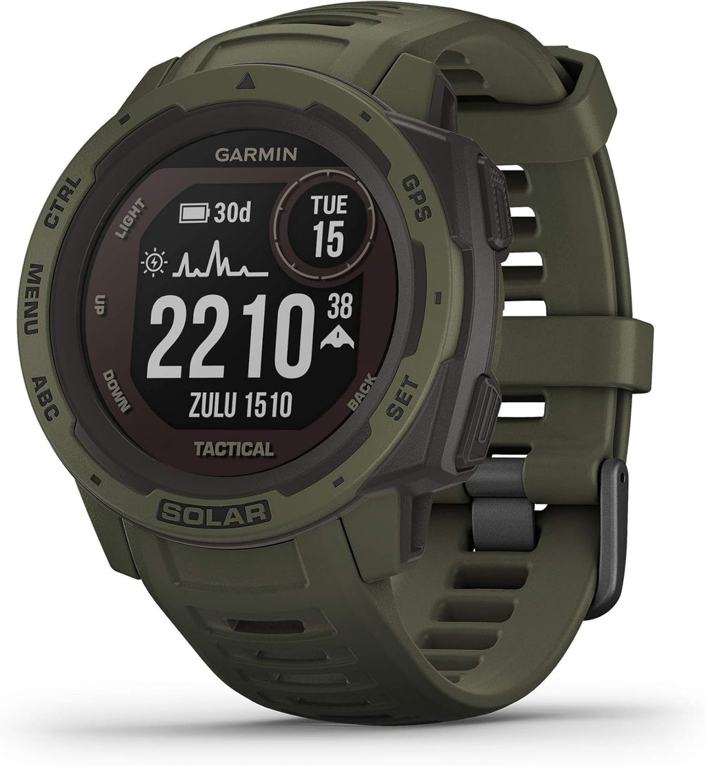 Moss Green Solar-Powered Rugged Outdoor Smartwatch V635