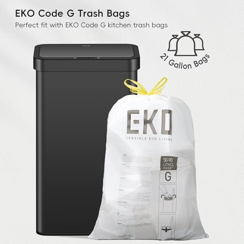 Brushed Stainless Steel Touchless Motion Sensor Trash Can, 50 Liter A122