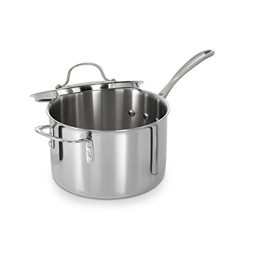 Tri-Ply Stainless Steel 1-1/2-Quart Sauce Pan with Cover M4390