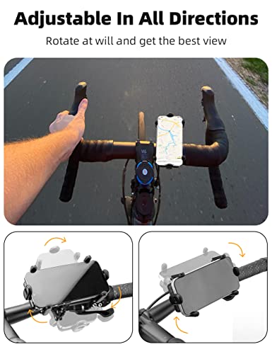 Adjustable Bike Phone Holder Handlebar Clip for 4.1" - 6.7" Smartphones S767000