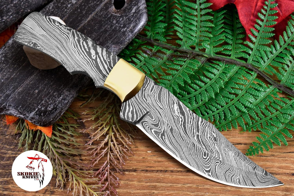 Damascus Steel Blank Blade Knife B8992