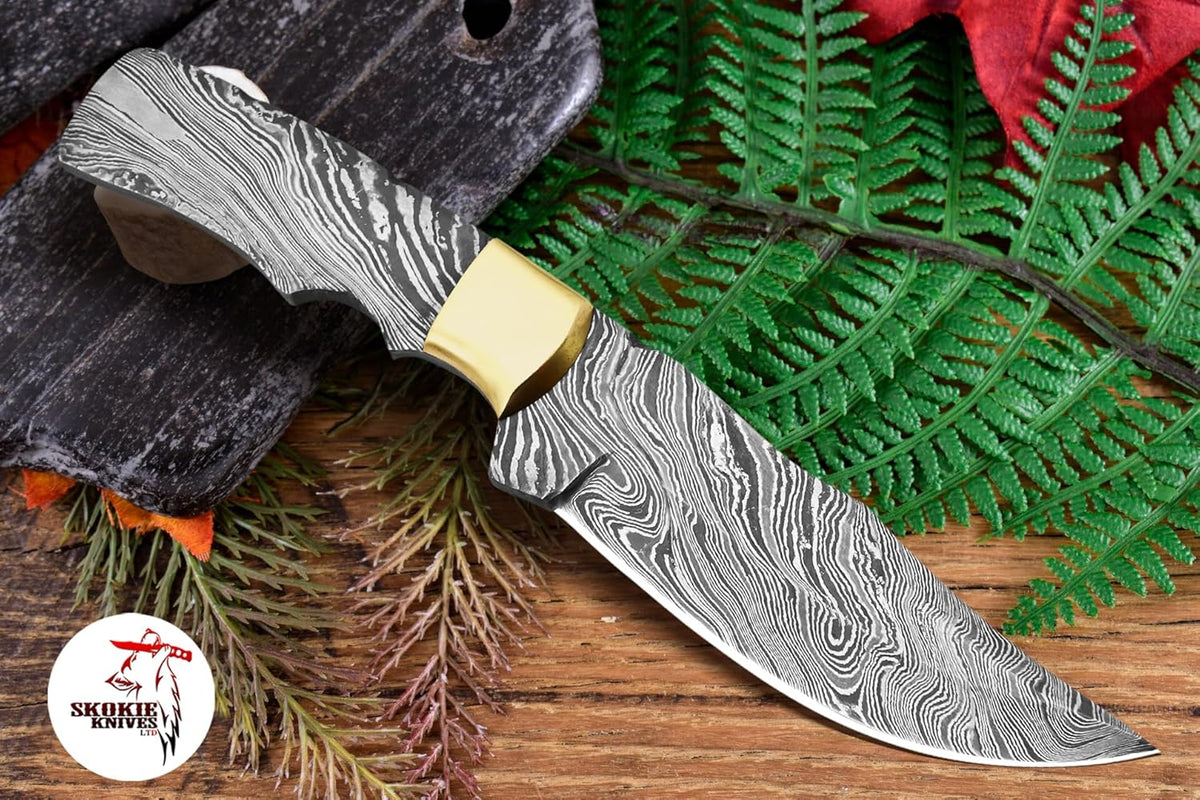 Damascus Steel Blank Blade Knife B8992