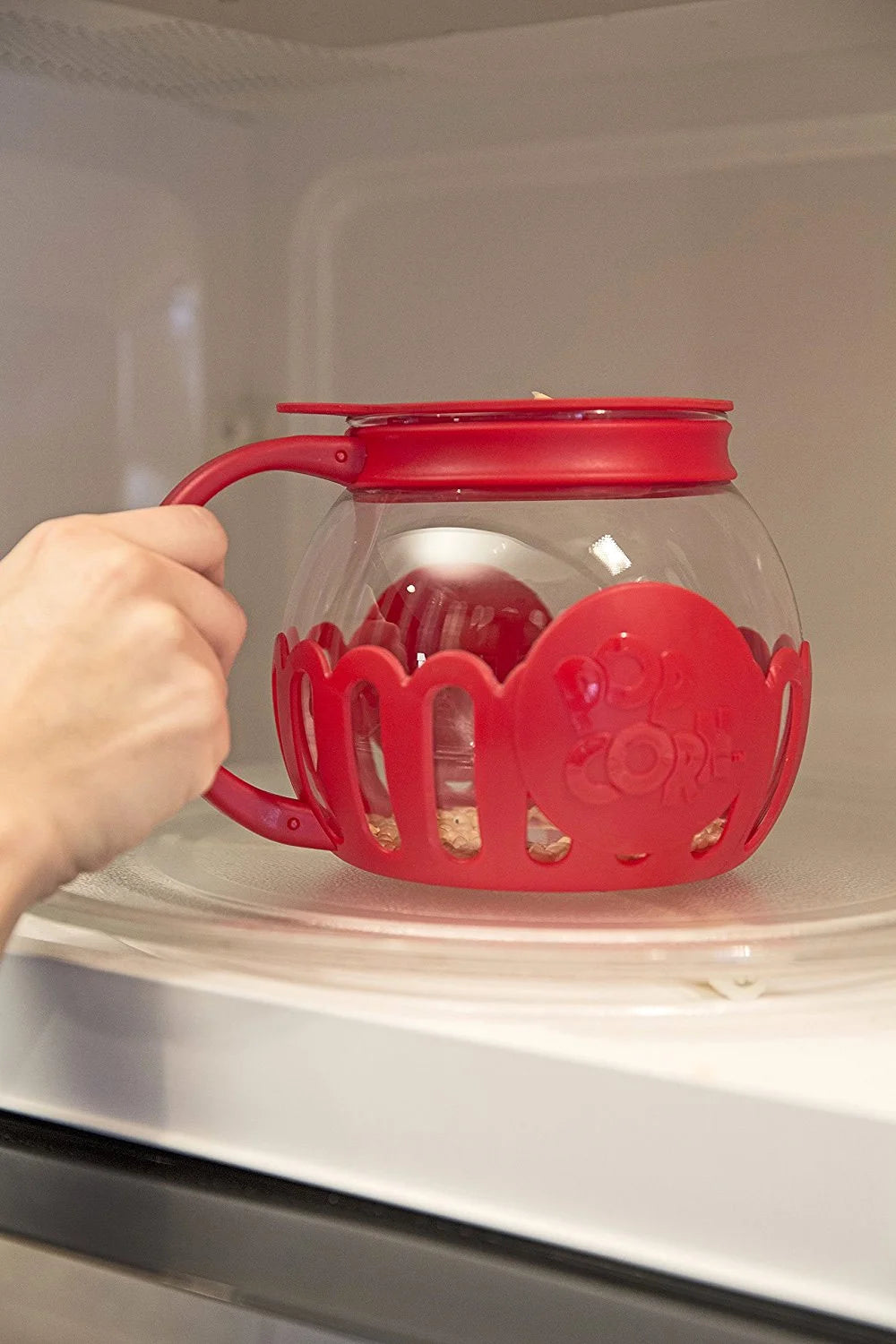 3QT Microwave Popcorn Popper with Glass Lid R30686