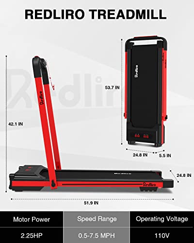 Under Desk Treadmill, 2 in 1 Motorized Portable Foldable Walking Pad with Remote Control B556