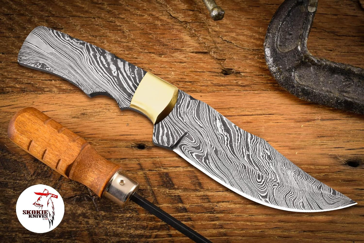 Damascus Steel Blank Blade Knife B8992