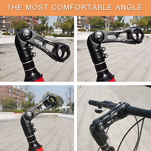 130 Degree Adjustable Bicycle Stem 75mm 90mm 130mm Handlebar Stem Riser for 31.8mm Handlebars J302321