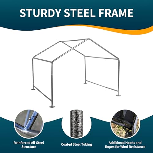 Gray Extra Large Dog House Waterproof Canopy 4'x 4'x 3.3' S848923