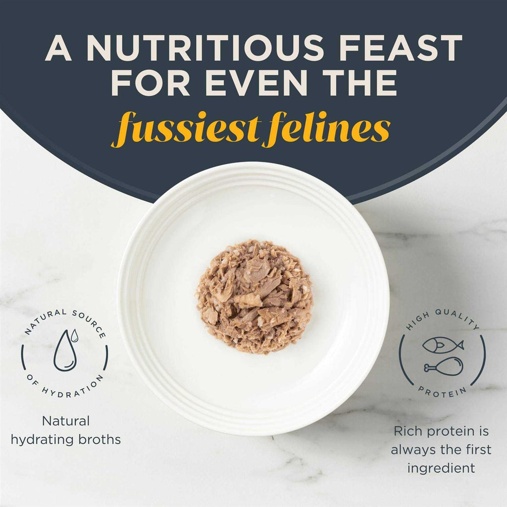Natural Wet Cat Food Tuna Fillet with Sea Bream in Broth C393035