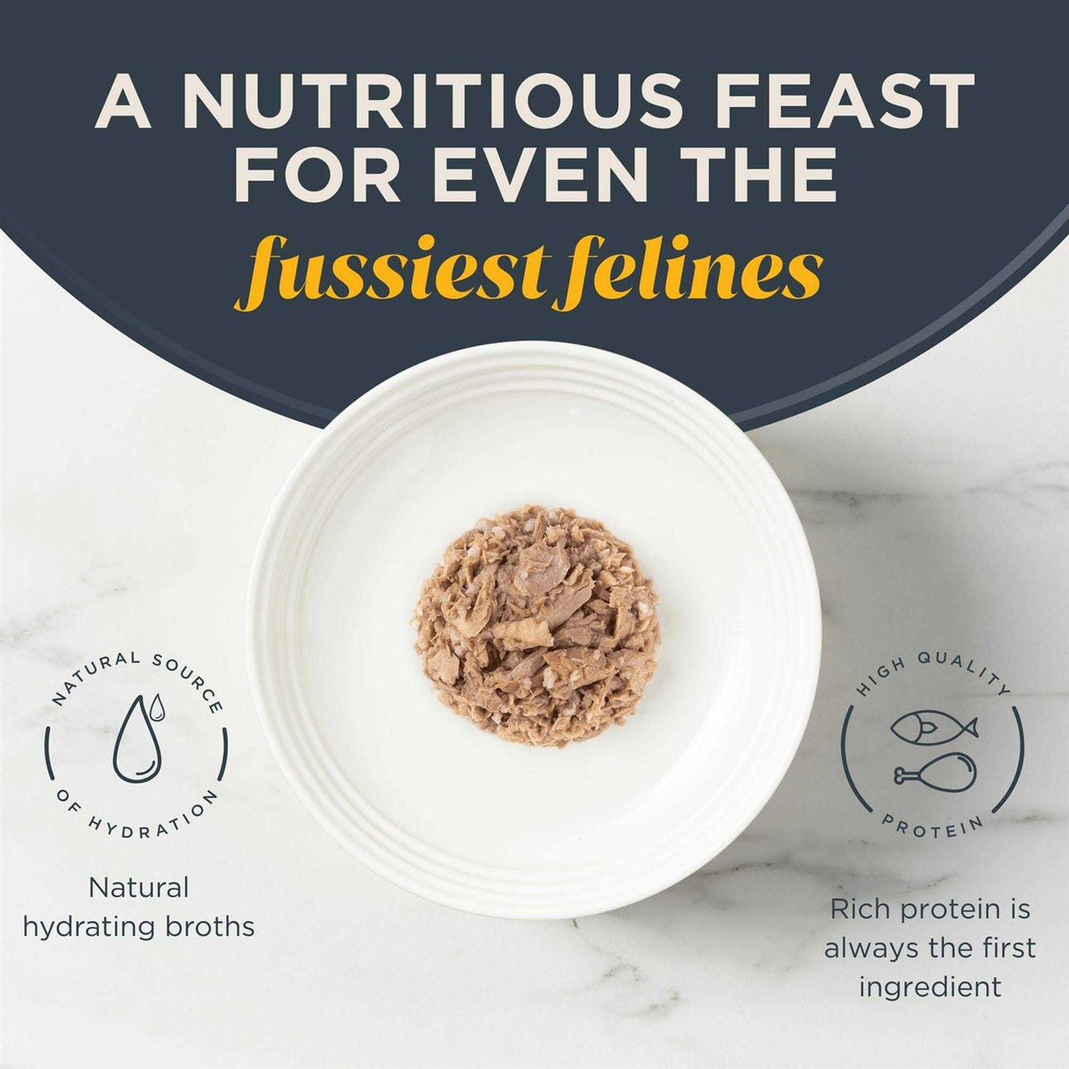 Natural Wet Cat Food Tuna Fillet with Sea Bream in Broth C393035