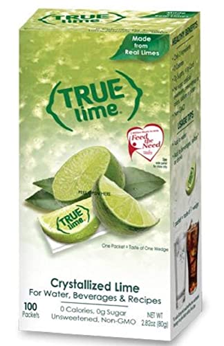 100 Packets Sugar Free Lime Water Flavoring Powder Packets W80073