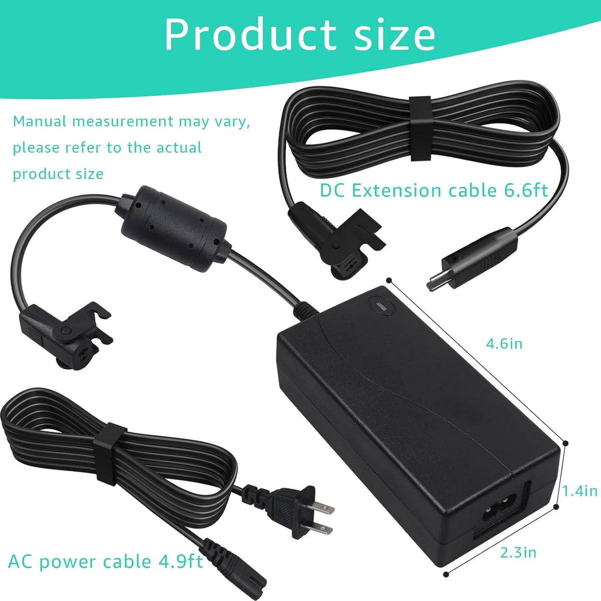 2-Pin 29V2A Power Adapter with Extension Cord for Recliner, Black O832