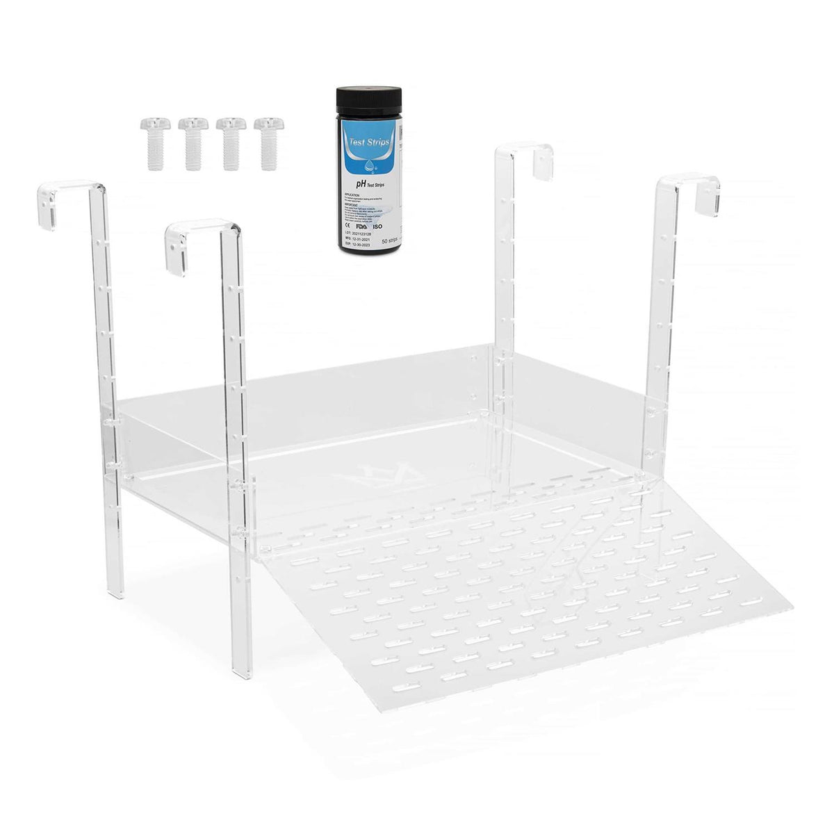 Extra Large Wide Hanging Turtle Basking Platform 17x16 Aquatic Reptile Ramp Dock with Foot Grips L803