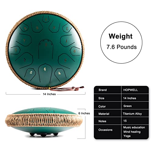 15 Note 14 Inch Steel Tongue Drum with Carry Bag G68084