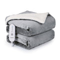 Blue Soft Flannel Electric Throw Blanket 50" x 60" with 5 Heating Levels & 4 Hours Auto Off M13705
