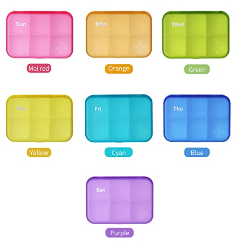 7 Piece Set 42 Compartments Pill Organizer J127
