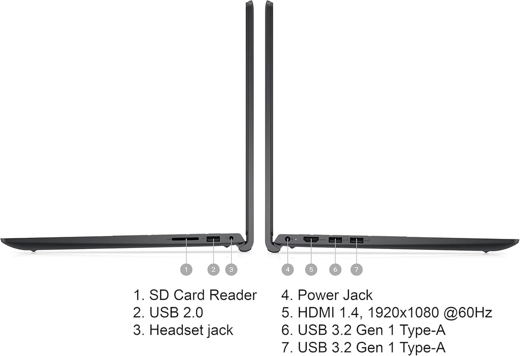 15.6" FHD Intel i5 32GB RAM 1TB SSD Windows 11 Pro Black Laptop U22597