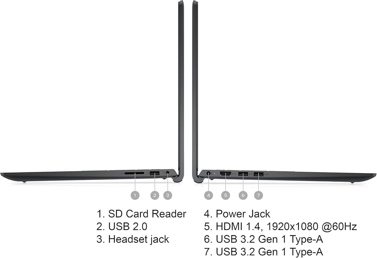 15.6" FHD Intel i5 32GB RAM 1TB SSD Windows 11 Pro Black Laptop U22597