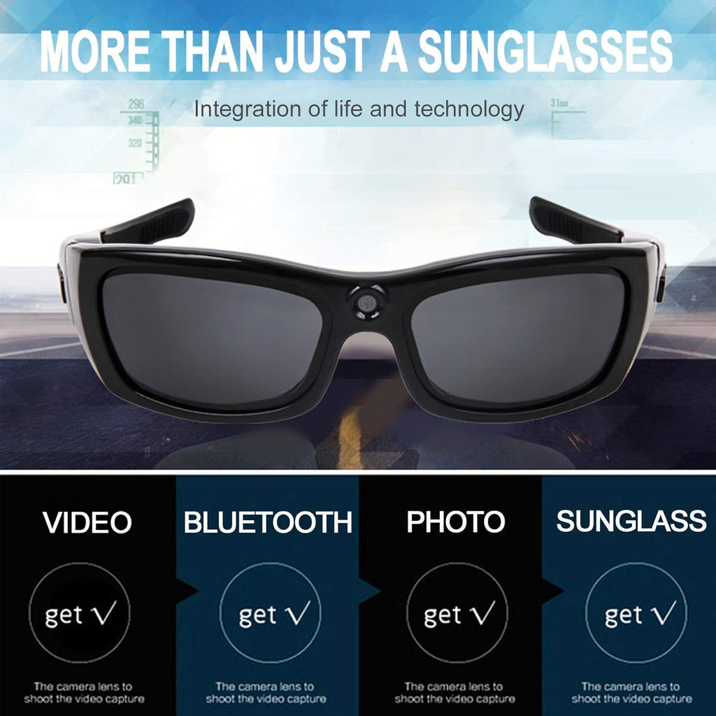 Bluetooth Sunglasses Camera Full HD 1080P Video Sunglasses Sports Action Camera with Polarized UV Protection Safety Lenses G895
