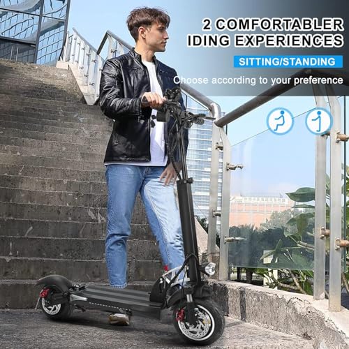 30MPH 800W Motor 10" Off-Road Tires Foldable Electric Scooter with Seat L473340
