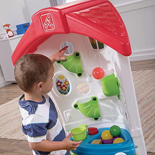 Toddler Corner House Playhouse Playset with Kitchenette, 15 Piece Toy Accessories, Durable Plastic Q182