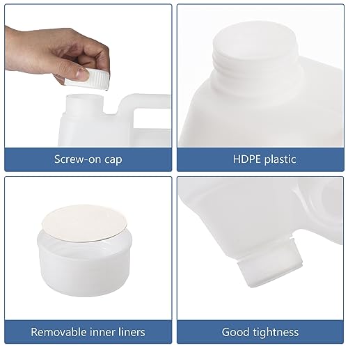 2.5 Gallon Clear Plastic HDPE Jugs with Lids K1132