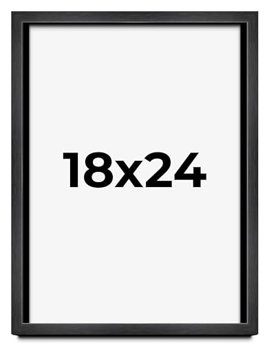 Charcoal Black Solid Wood Shadow Box Picture Frame with UV Acrylic I1448