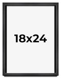 Charcoal Black Solid Wood Shadow Box Picture Frame with UV Acrylic I1448