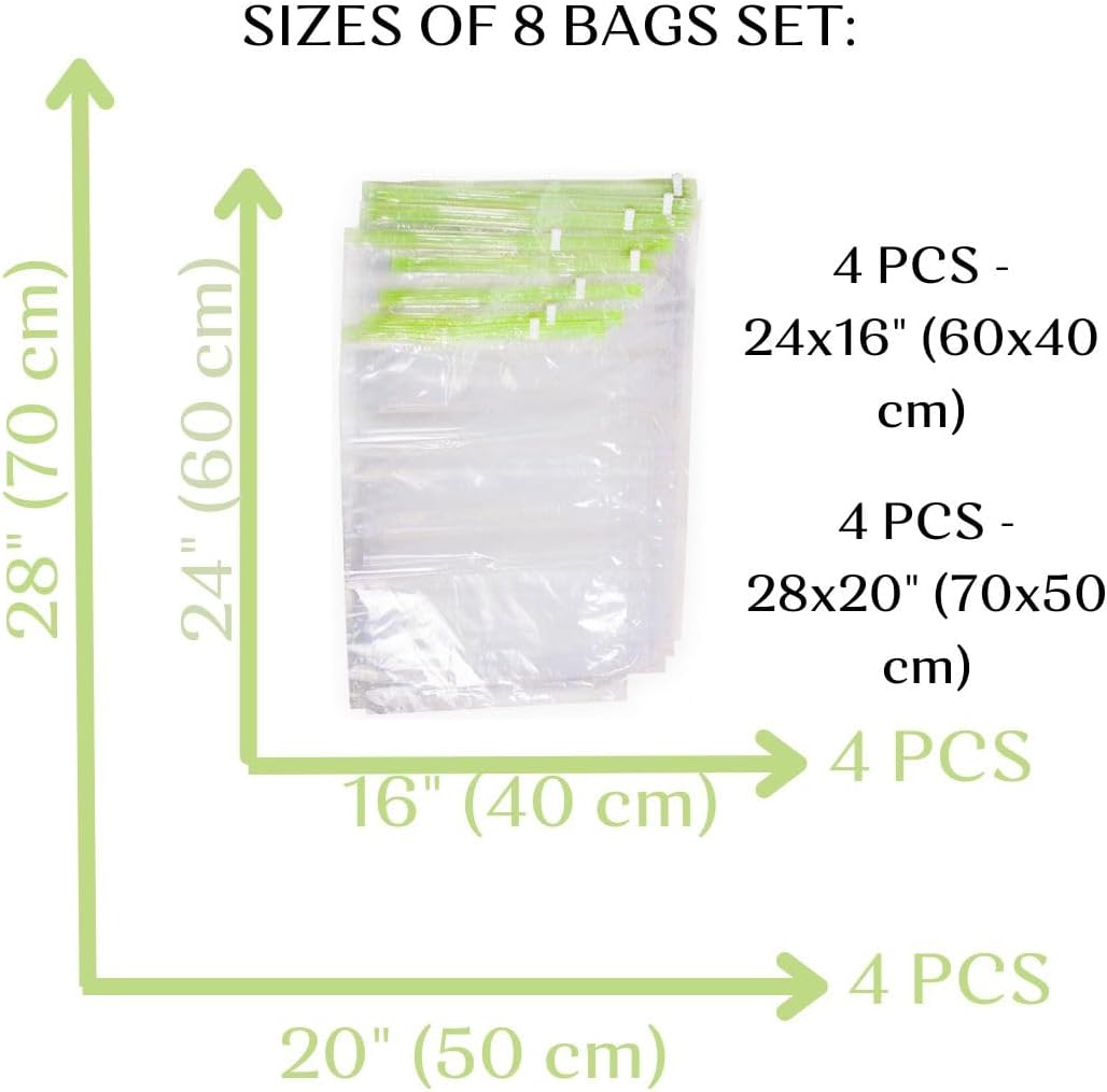 8 Space Saver Bags Roll-Up Compression Packing U78218
