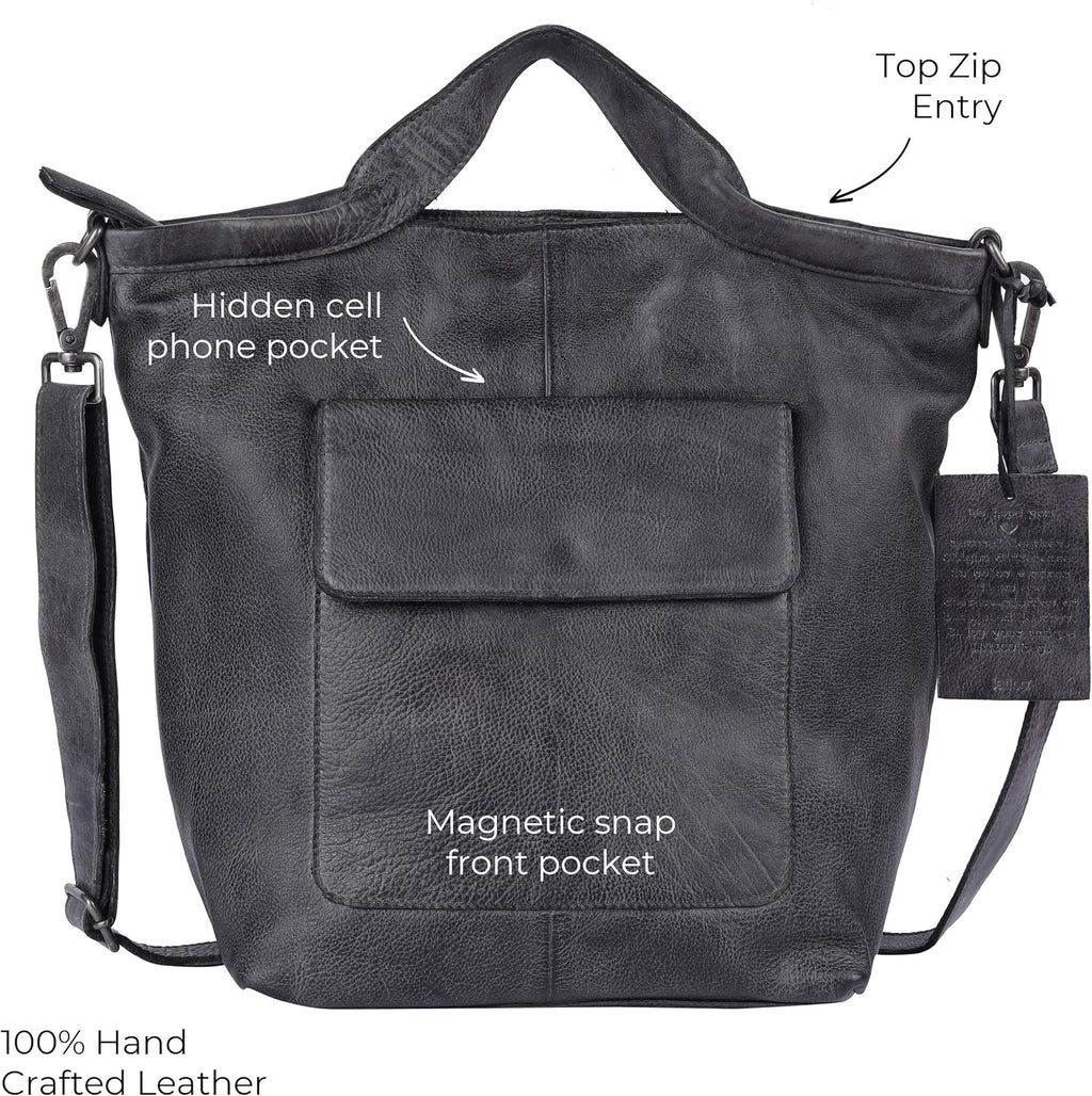 Brown Leather Tote Bag B298346